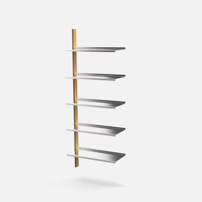 MOD Shelving System Aluminium and Oak