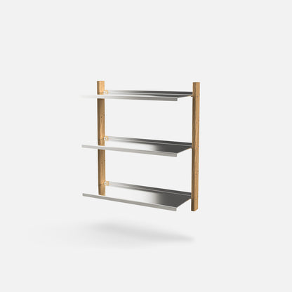 MOD Shelving System Aluminium and Oak