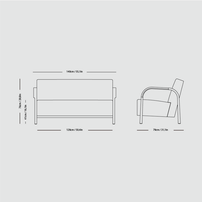 Mazo design ARCH Mohair 2 seater