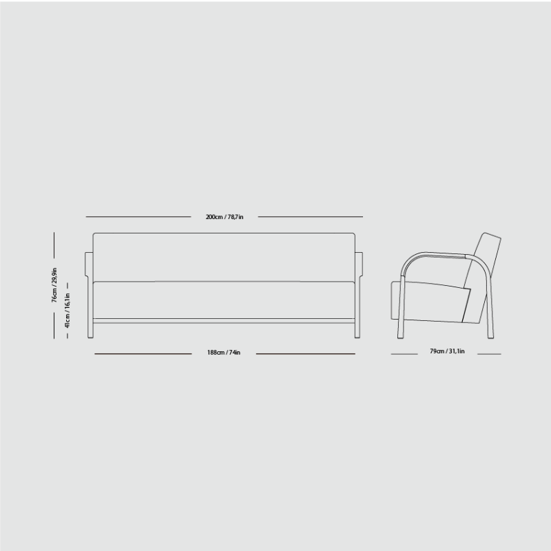 Mazo design ARCH 3 seater