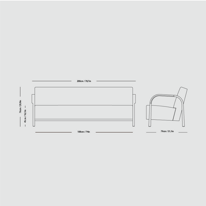 Mazo design ARCH 3 seater